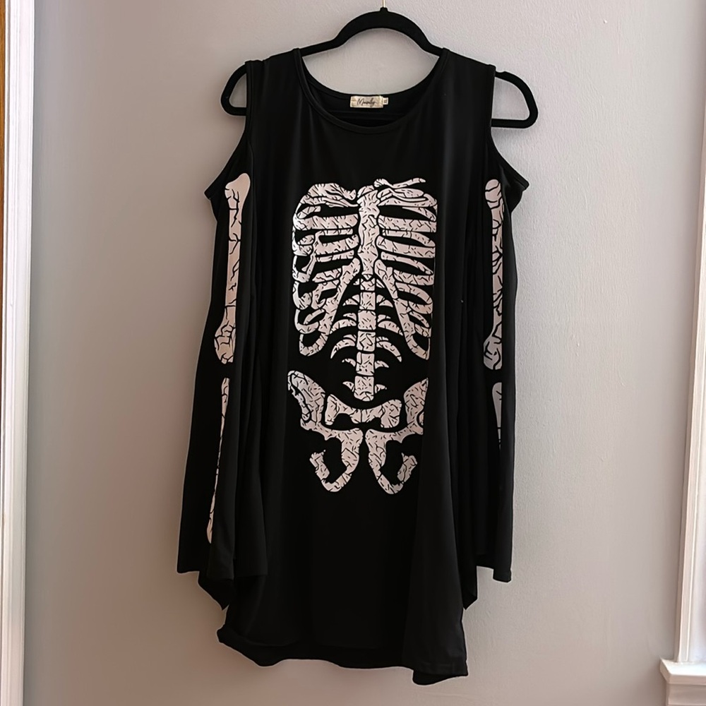 Bat Wing Skeleton Halloween Dress Women’s Halloween  Costume